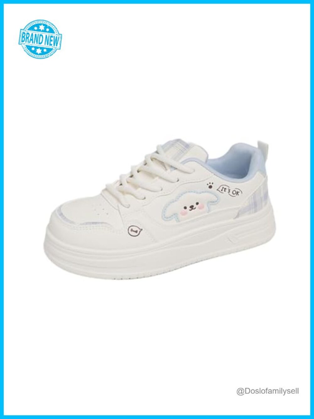 Platform Sneakers Lace-Up Casual Walking Trainer
